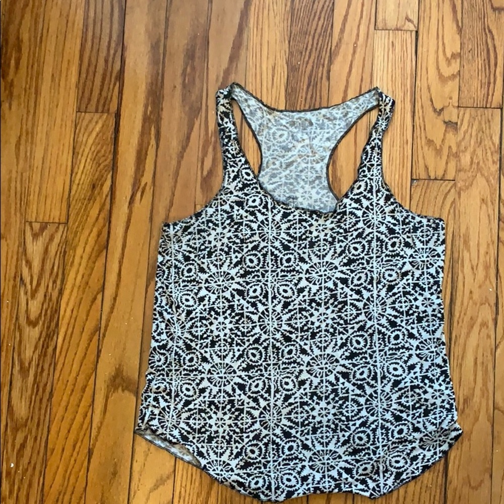 Black and White Patterned Tank Top